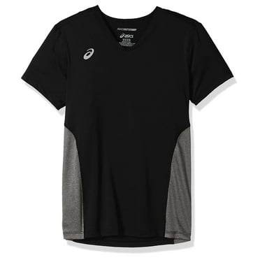 ASICS Womens 2-Tone Jersey, Black, Medium