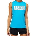 thumbnail image 1 of ASICS Womens Box Muscle Graphic T-Shirt, Blue, Small, 1 of 1