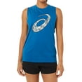 thumbnail image 1 of ASICS Womens Cherry Blossom Muscle Tank Top, Blue, Medium, 1 of 1