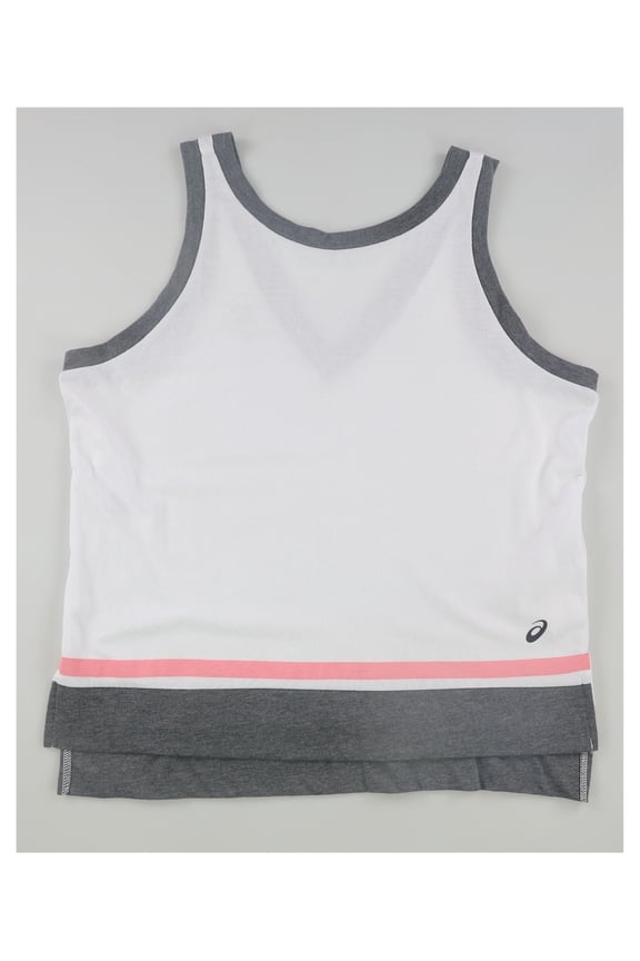 Womens Color Block Tank Top, White, X-Small