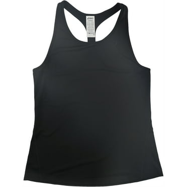 ASICS Womens Elyane Mesh Tank Top, Black, X-Small
