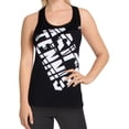 thumbnail image 1 of ASICS Womens Graphic Practice Racerback Tank Top, Black, Large, 1 of 2