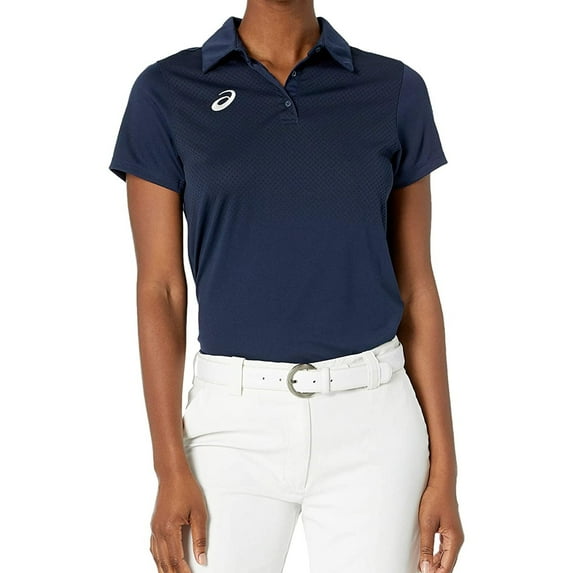 ASICS Womens Hex Polo Shirt, Blue, Medium