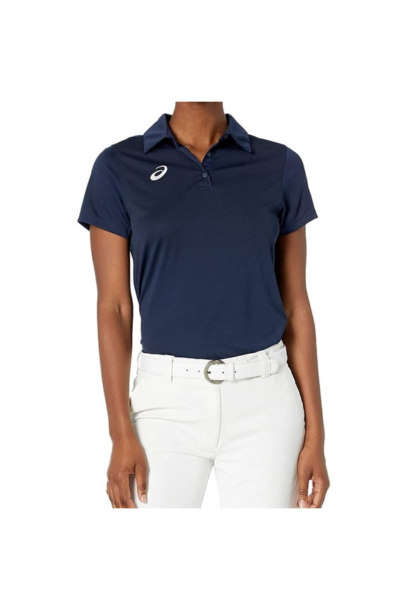 Womens Hex Polo Shirt, Blue, Medium