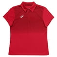 thumbnail image 1 of ASICS Womens Hex Polo Shirt, Red, Small, 1 of 1