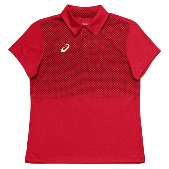 ASICS Womens Hex Polo Shirt, Red, X-Small