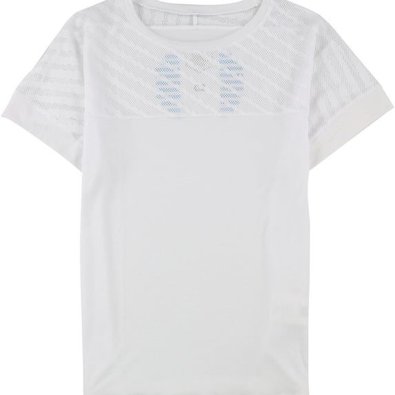 ASICS Womens Jacquard Gel Cool Basic T-Shirt, White, X-Large