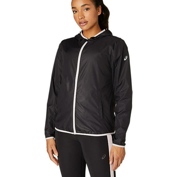 ASICS Womens Packable Jacket, Black, X-Large
