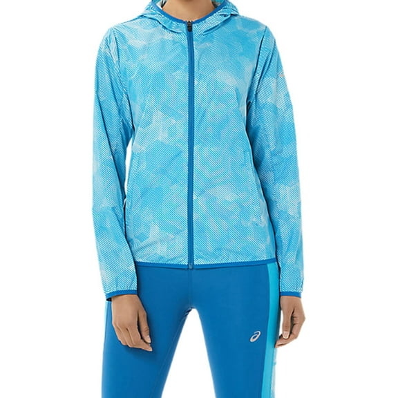 ASICS Womens Packable Jacket, Blue, Medium