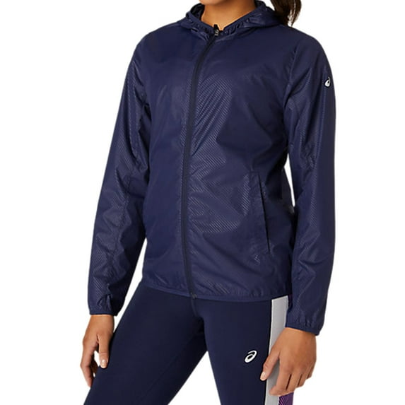 ASICS Womens Packable Jacket, Blue, Medium