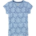 thumbnail image 1 of ASICS Womens Speed V-neck Graphic T-Shirt, Blue, X-Large, 1 of 1