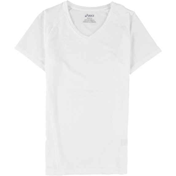 ASICS Womens Spin Serve Volleyball Basic T-Shirt, White, Small
