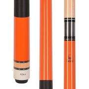ASKA L2 Orange Pool Cue Stick, 58" 2-Piece, 18 oz, Canadian Hard Rock Maple Shaft, Black Nylon Wrap, 13mm Leather Tip