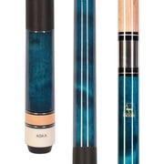 ASKA L2 Blue Pool Cue Stick, 58" 2-Piece, 21 oz, Canadian Hard Rock Maple Shaft, Black Nylon Wrap, 13mm Leather Tip