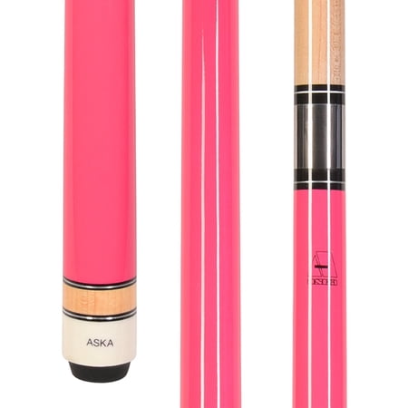 ASKA L3 Pink No Wrap Pool Cue Stick - 58" Canadian Hard Rock Maple, 5/16x18 Joint