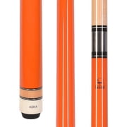 ASKA L3 Orange Pool Cue Stick, 58" 2-Piece Billiard Cue, 18 oz, Canadian Hard Rock Maple Shaft, Wrapless Handle, 13mm Leather Tip