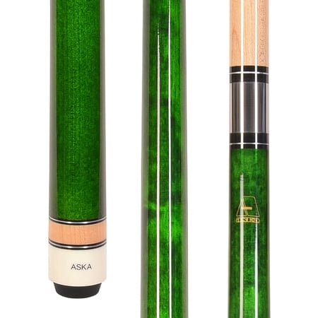 ASKA L3 Green No Wrap Pool Cue Stick - 58" Canadian Hard Rock Maple, 5/16x18 Joint