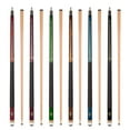 thumbnail image 1 of ASKA Set of 6 L7 Pool Cue Sticks 58", 2-Piece Construction, 5/16x18 Joint, Hard Rock Canadian Maple, 13mm Hard Glued On Tip, Mixed Weights and Colors, L7S6, 1 of 7