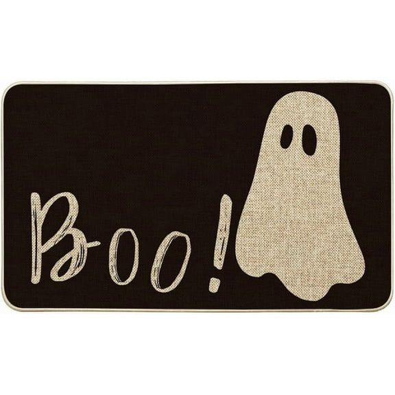 ASKETAM Halloween Doormat Indoor/Outdoor Non-Slip Carpet 19.5" x 31.3" (Ghost BOO)