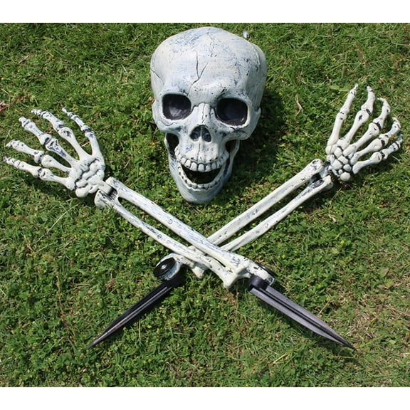 ASKETAM Halloween Outdoor Skeleton Decor, Scary Yard & Party Decoration