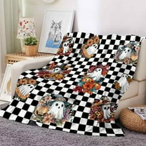 ASKETAM Halloween Throw Blanket - Soft Plush Ghost Pumpkin - 50"x60"