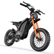 ASKGO 2500W Electric Mini Dirt Bike for Adults Teens, 36MPH 65Miles 16 Fat Tire Electric Mountain Bike with Enhanced Full Suspension, 48V 25AH Battery, UL 2849 Certification