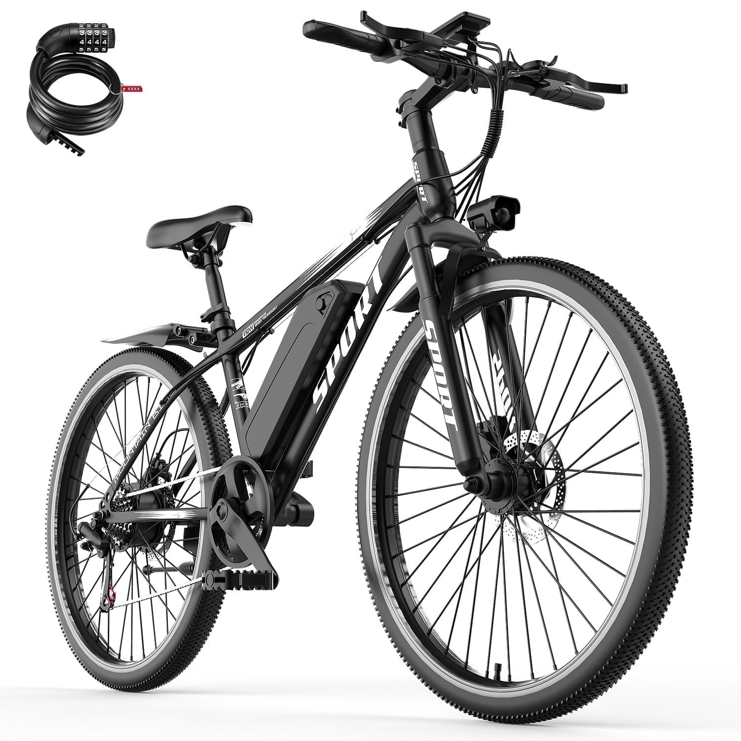 GWEIT Electric Bike, 26" Pneumatic Tires, 1500W Peak Motor Electric Mountain Bike, 25MPH 35Miles Range, 48 10.4AH Removable Battery E Bikes for Adults, UL 2849 Certification