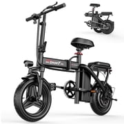 GWEIT Electric Bike for Adults,750W Peak Folding Electric Bike, 40-Mile Range, 14-Inch Tire E-Bike with 48V 10Ah Removable Battery, Electric Mini Bike