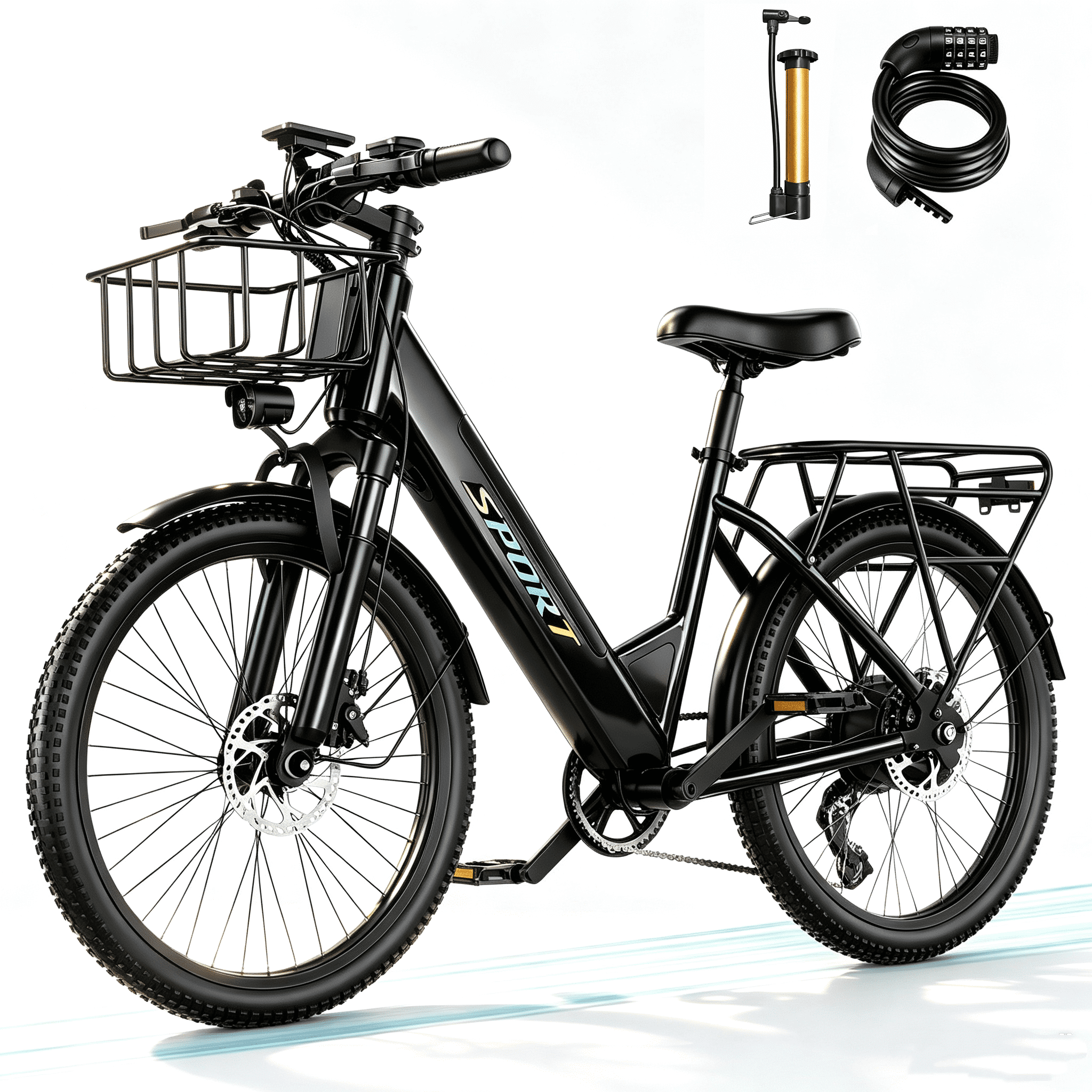ASKGO F29 Electric Bike, 750W Rated Motor, 25MPH Ebike for Adults Age 16+, 48V 15Ah Removable Battery, 7 Speeds, Class 3 UL2849 Certified