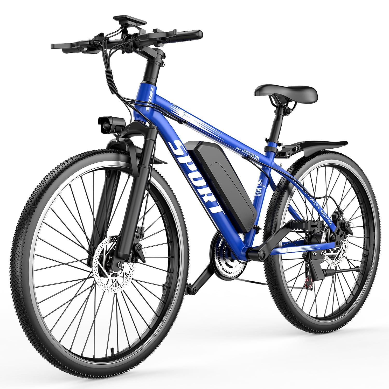ASKGO Electric Bike for Adults, 26”Electric Mountain Bike 1500W (Peak) Motor,10.4A Internal Battery &LCD Display,55 Miles, UL2849