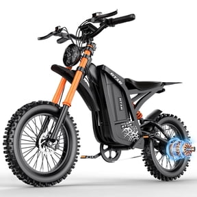 ASKGO GT16 Adult Off-Road Electric Dirt Bike, 3000W Peak Motor, 35MPH&48V 25Ah&65 Mile Range, 16 “Tire, Dual Hydraulic Brakes,Full Suspension Vehicle, UL2849 Certified, Ages 16+