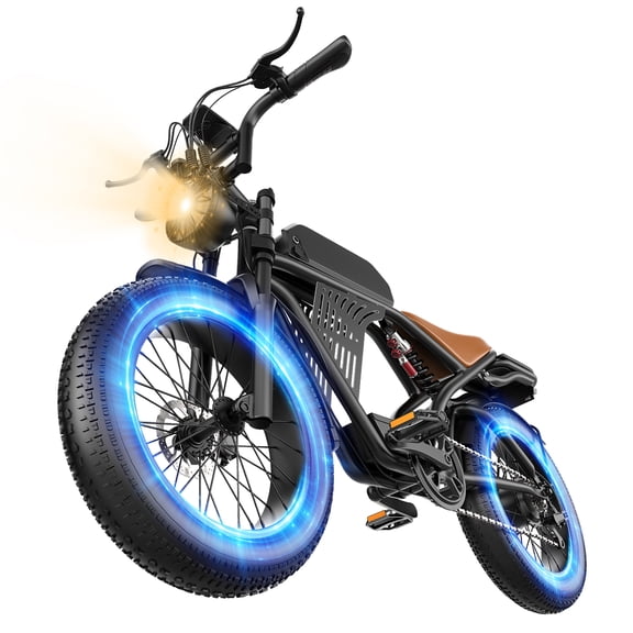 ASKGO F30 Electric Mountain Bike for Adults, 750W Rated Motor, 48V 20Ah Removable Battery, 20 inch Fat Tire, 25MPH, 55 Miles Range, Ages 16+, UL2849