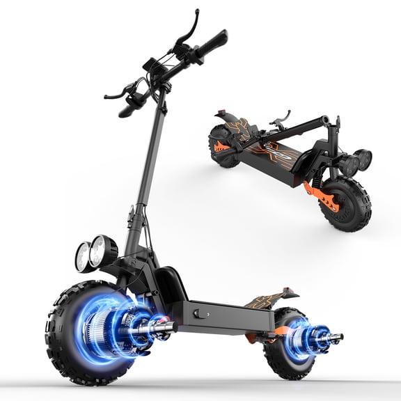 ASKGO GT28 Electric Scooter, 3000W Dual Motor, 35MPH & 75-Mile Range, 48V 30A Battery&5 Speed, 10" Off-Road Tires, NFC & Mobile Charging, Dual Disc Brake, 365LBSUL2272