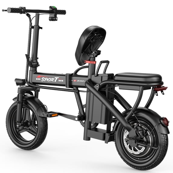 ASKGO Z6 749W Rated Folding Electric Bike,14" EBike for Adults Teens , 48V 10Ah Removable Battery, Max Speed 20Mph&20miles,Ages 14+ class2 UL2849