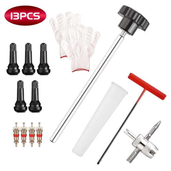 ASKITO 13Pcs Quick Change Tire Valve Tool Kit, Tire Valve Stem Core Quickly Replacement Tool Kit, Tool for Replacing Leaky Valves in Cars, ATVs, Trucks
