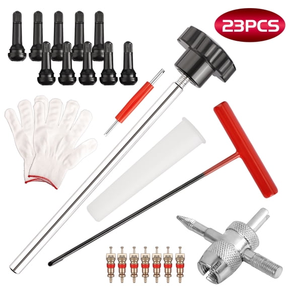 ASKITO 23Pcs Quick Change Tire Valve Tool Kit, Tire Valve Stem Core Quickly Replacement Tool Kit, Tool for Replacing Leaky Valves in Cars, ATVs, Trucks