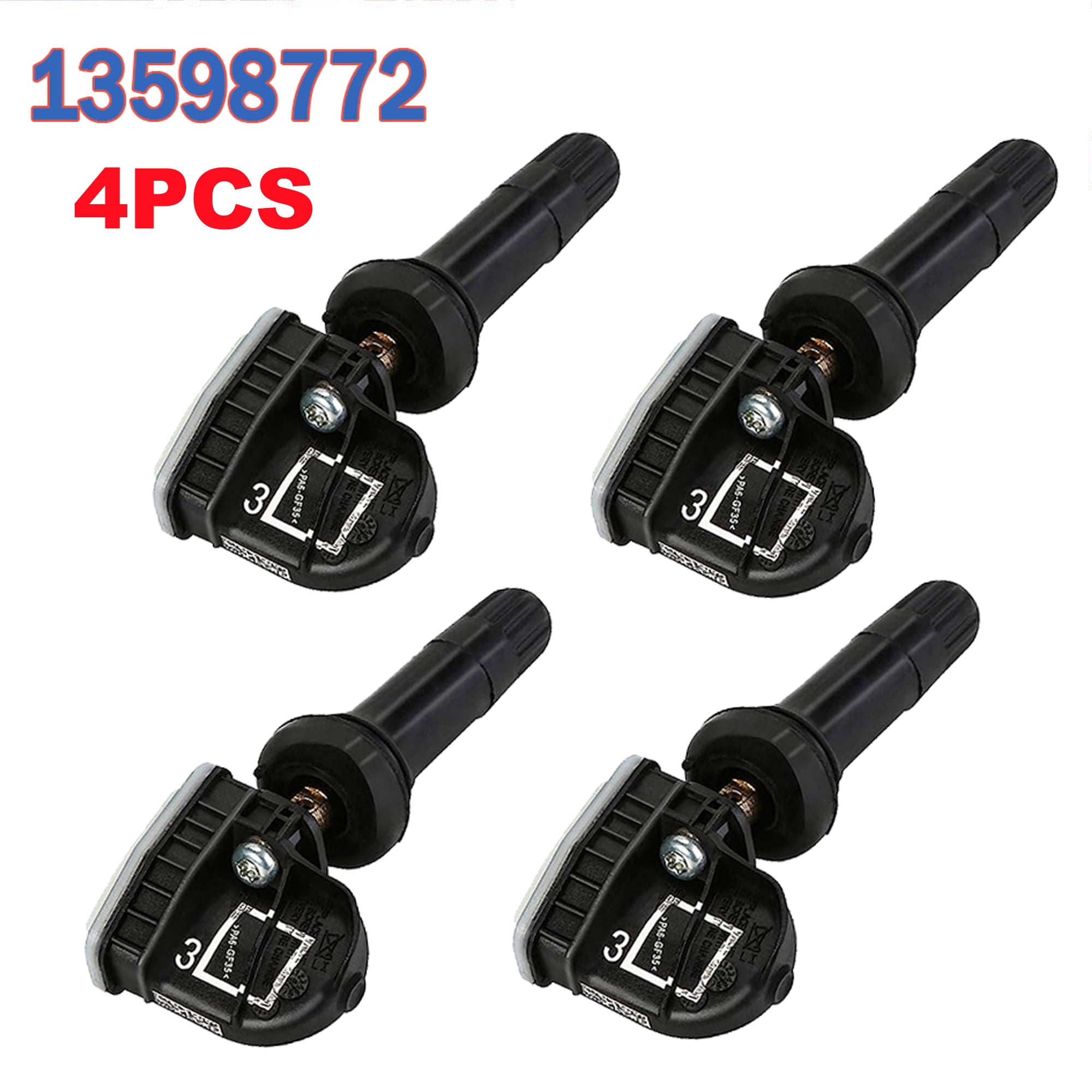 4PCS TPMS 13598772 Fit for GM Chevy GMC Buick Tire Pressure Monitoring