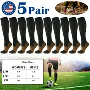 ASKITO Copper Compression Socks 5 Pairs For unisex Circulation-Best For Medical Running Hiking Cycling 20-30mmHg