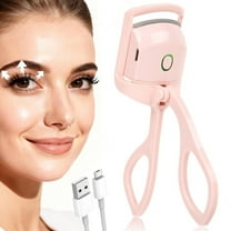 ASKITO Heated Eyelash Curler with USB, Fast Heat up & 24H Long-Lasting,Rechargeable Electric Lash Curlers,Temperature Control, Safe Anti-Burn Quick Natural Curling Eye Lashes,Pink