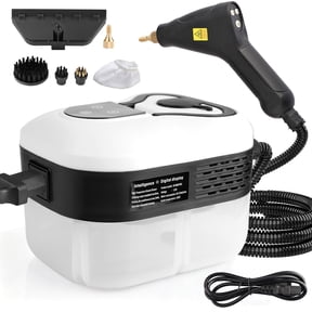 ASKITO Steam Cleaner for Home & Car, Portable Handheld 1500W High Pressure Steamer for Kitchen, Bathroom, Car, Floor, Furniture, White