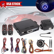 ASKITO Universal Keyless Entry Car Alarm System with Remote Start Starter and Push Engine Start Stop Iginition Button Kit DC12V