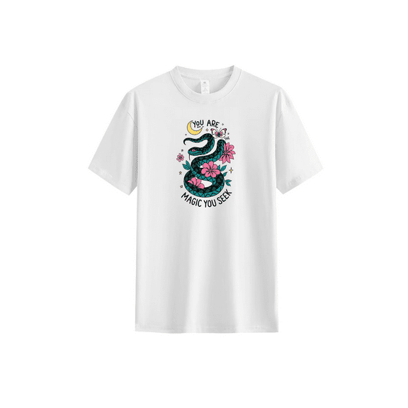 ASKITO "You Are the Magic You Seek" Women's Cotton Tee - Breathable for Camping & Outdoor Adventures