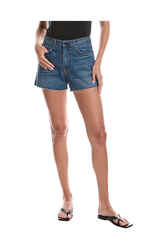 womens High Rise Short, 23, Blue