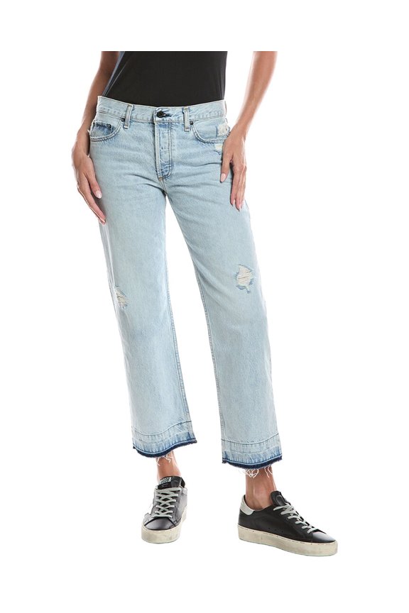 womens Low Rise Straight Leg Jean, 23, Blue