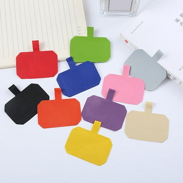 ASKMZ 10Pcs Colorful Self-Adhesive Cell Phone Lanyard Patches Mobile Phone Tether Tab Anti-Loss Security Lanyard Connector Strap Replacement Part for Universal Smartphone