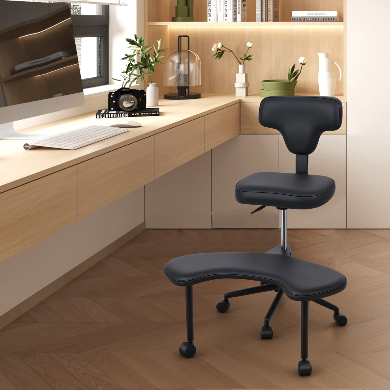 ASKMZ ADHD Chair, Cross Legged, Adjustable For adults, with lumbar, wheels.