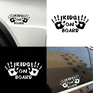 ASKMZ Kids on Board Handprint Lovely Car Vehicle Reflective Decals Sticker Decoration