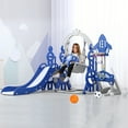 ASKMZ Playground Sets For Backyards Kids Basketball Hoop Cartoon Themed