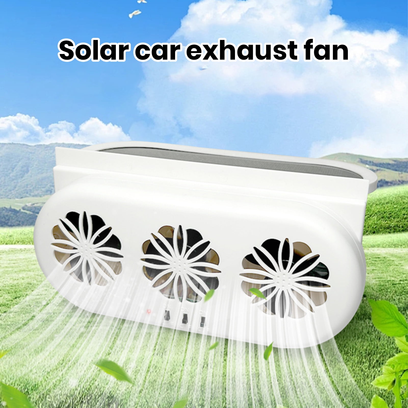 ASKMZ Solar Energy Car Fan Air Purifier System High Speed Heat