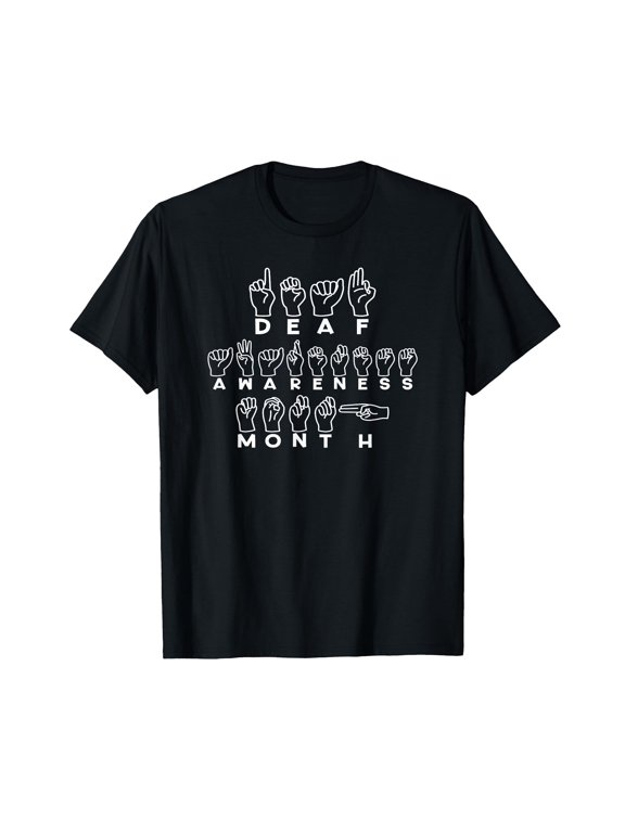ASL American Sign Language - Deaf Awareness Month T-Shirt